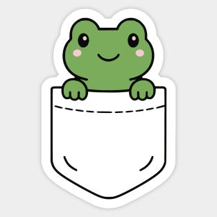 Funny Frog Pocket Pal Cute Amphibian Nature Frog Vibes Sticker